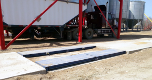 Axle Pad Scale on Concrete Pad